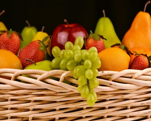 Healthy organic fresh food arrangement